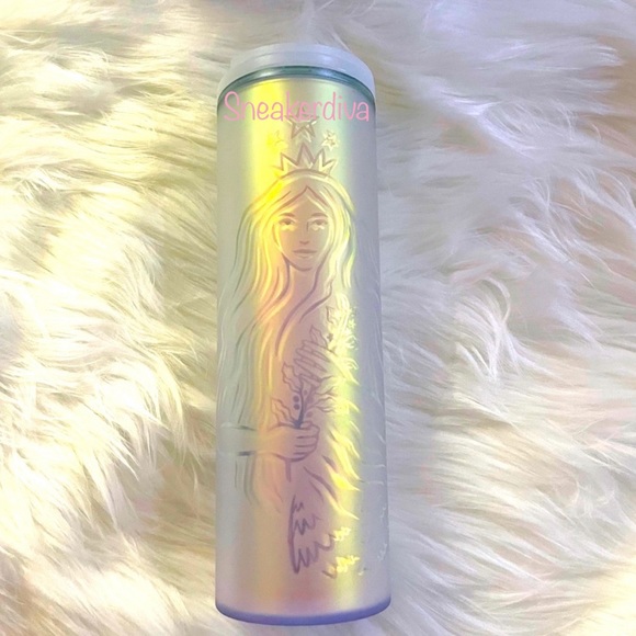 ✨🧜🏻♀️ NEW Starbucks holographic tumbler cup 🧜🏻♀️🤍💎💫 - Picture 9 of 10